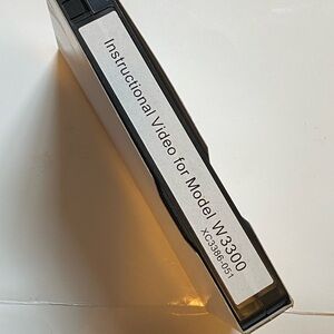 White Embroidery Sewing Machine vintage Instructional Video for Model W3300 VHS